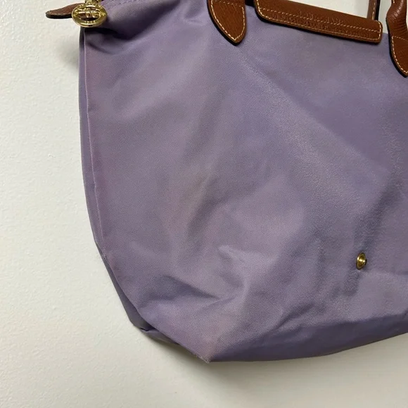Longchamp Purple Tote with Brown Accents - Picture 11 of 14